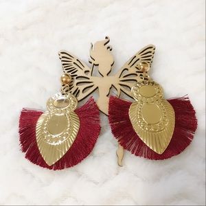 New bohemian earrings burgundy